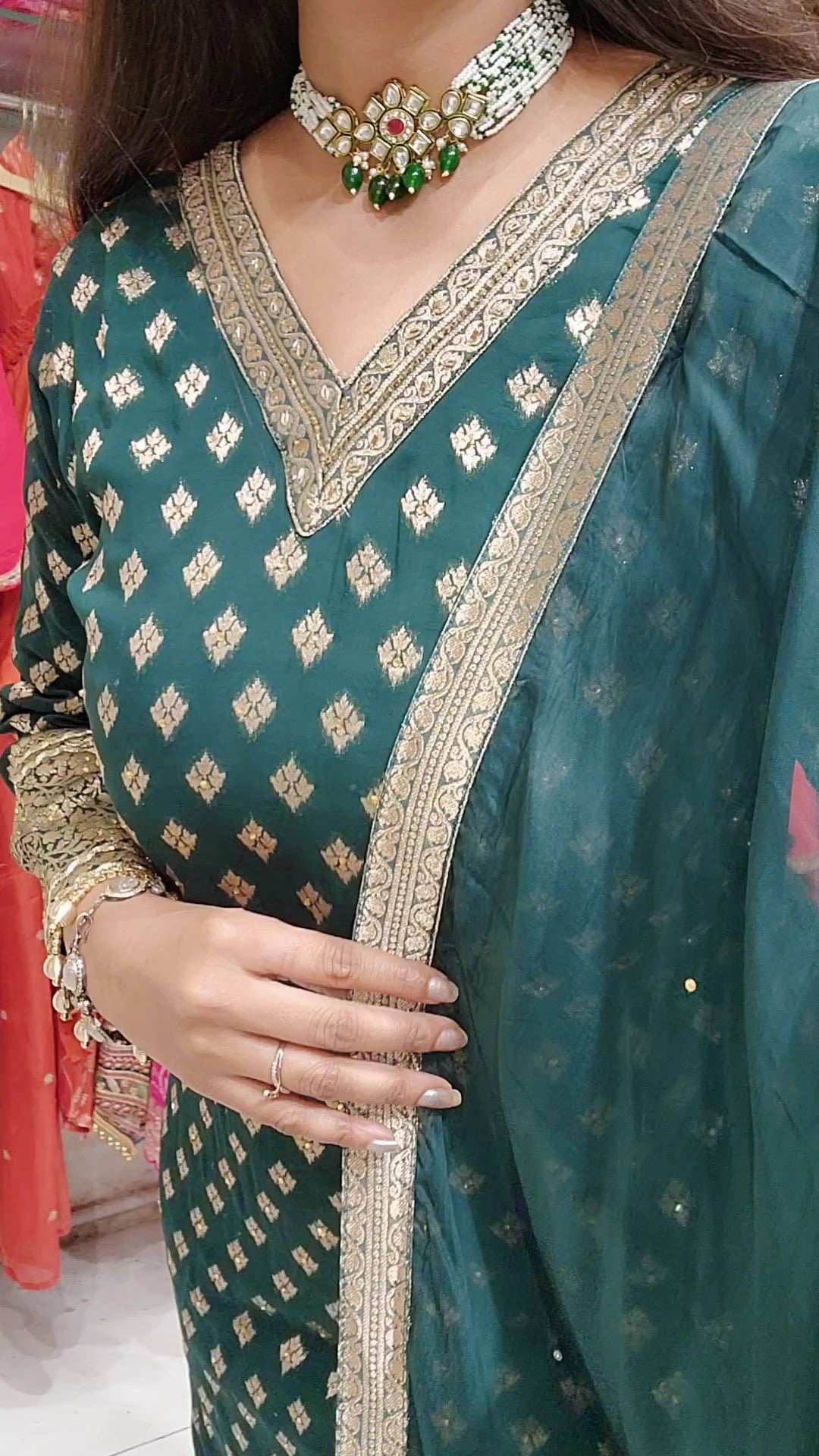 Emerald green vintage straight cut suit