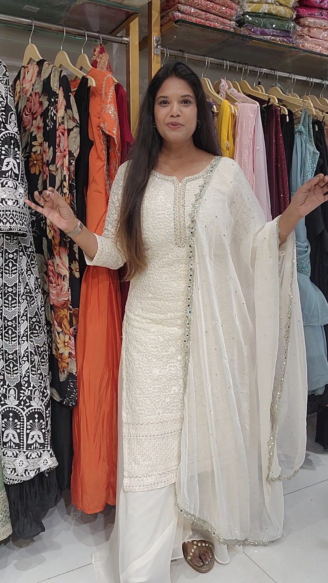 Sadabahar 3pc indowestern divider dress
