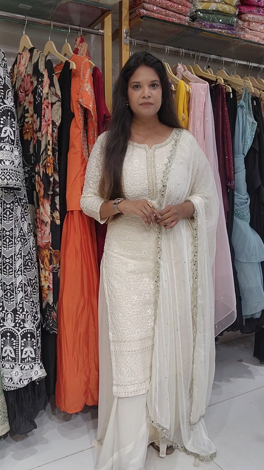Sadabahar 3pc indowestern divider dress