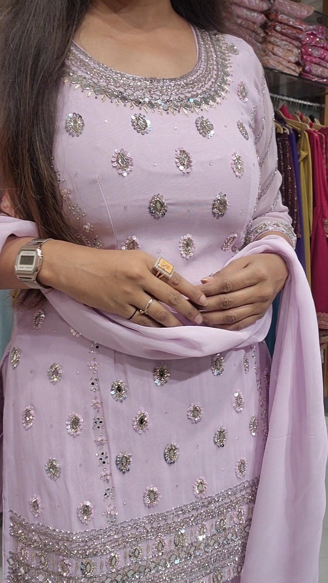Onion pink sharara suit