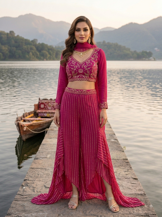 Linux georgette co-ord set