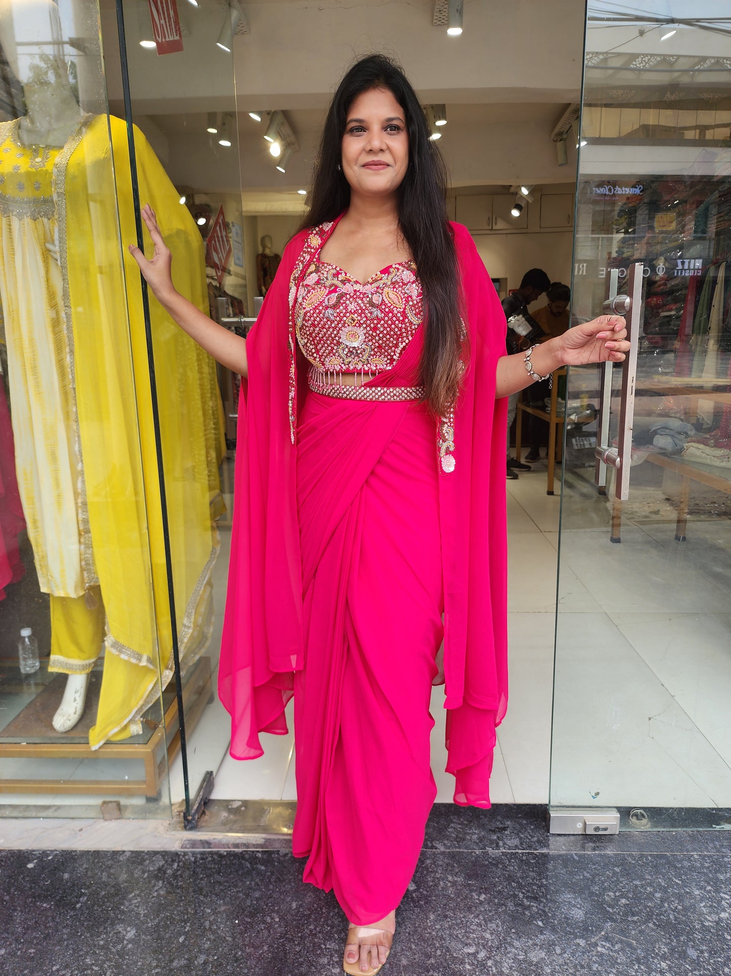 Seerat Drape saree with cape