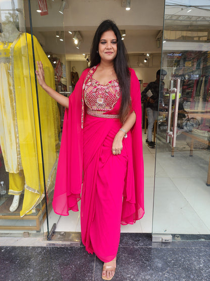 Seerat Drape saree with cape