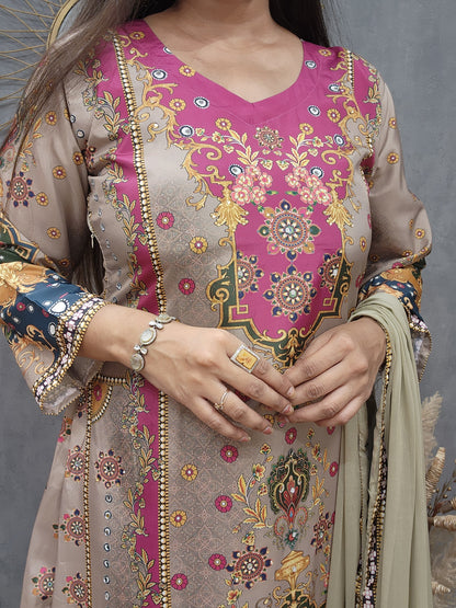 Digital print a line suit