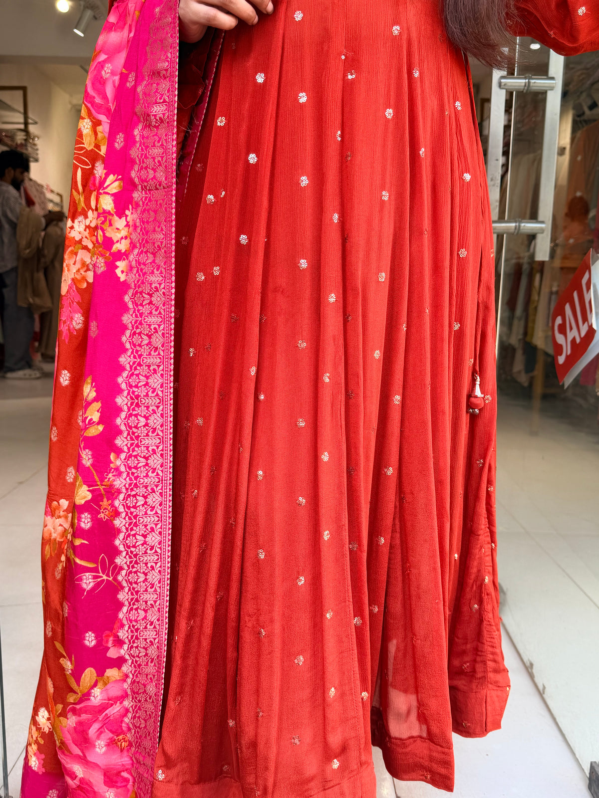 Chinon anarkali suit