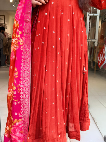 Chinon anarkali suit