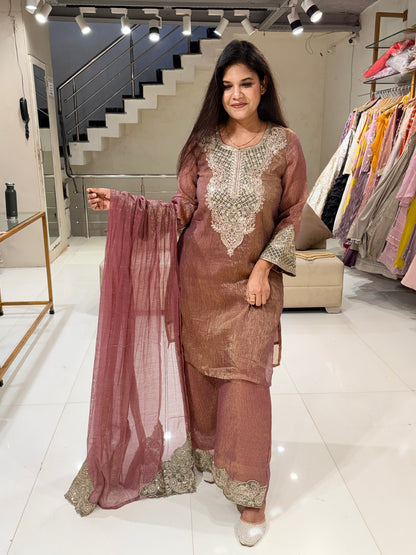Designer plazo suit
