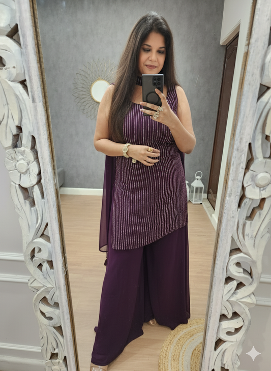 Kismat purple sharara set