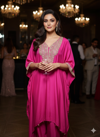 Pink baggy cocktail co-ord set