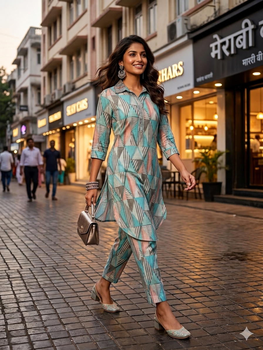 Apple cut muslin  co-ord set