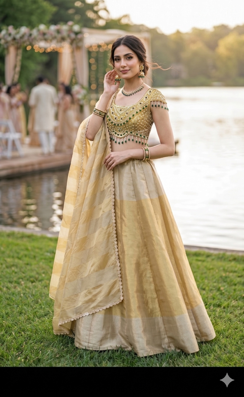 Jewel work lehenga set