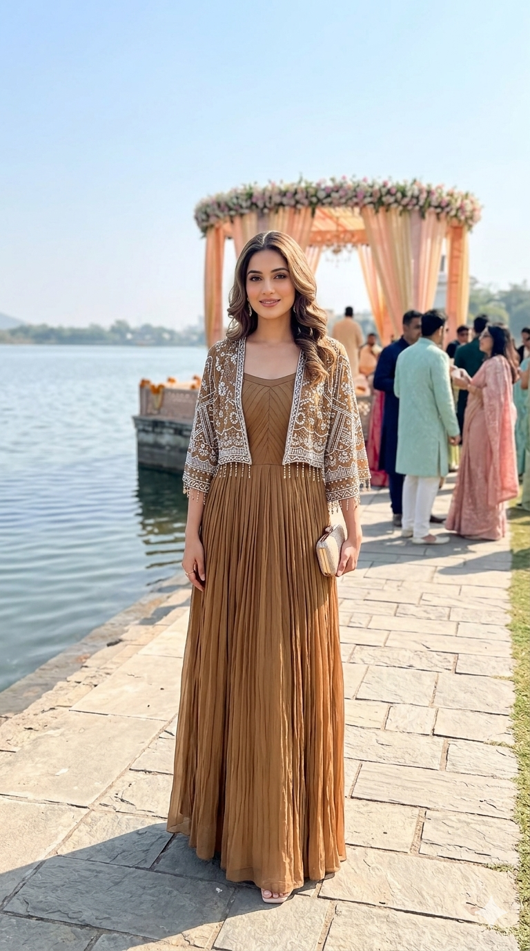 Step long midi with detachable jacket