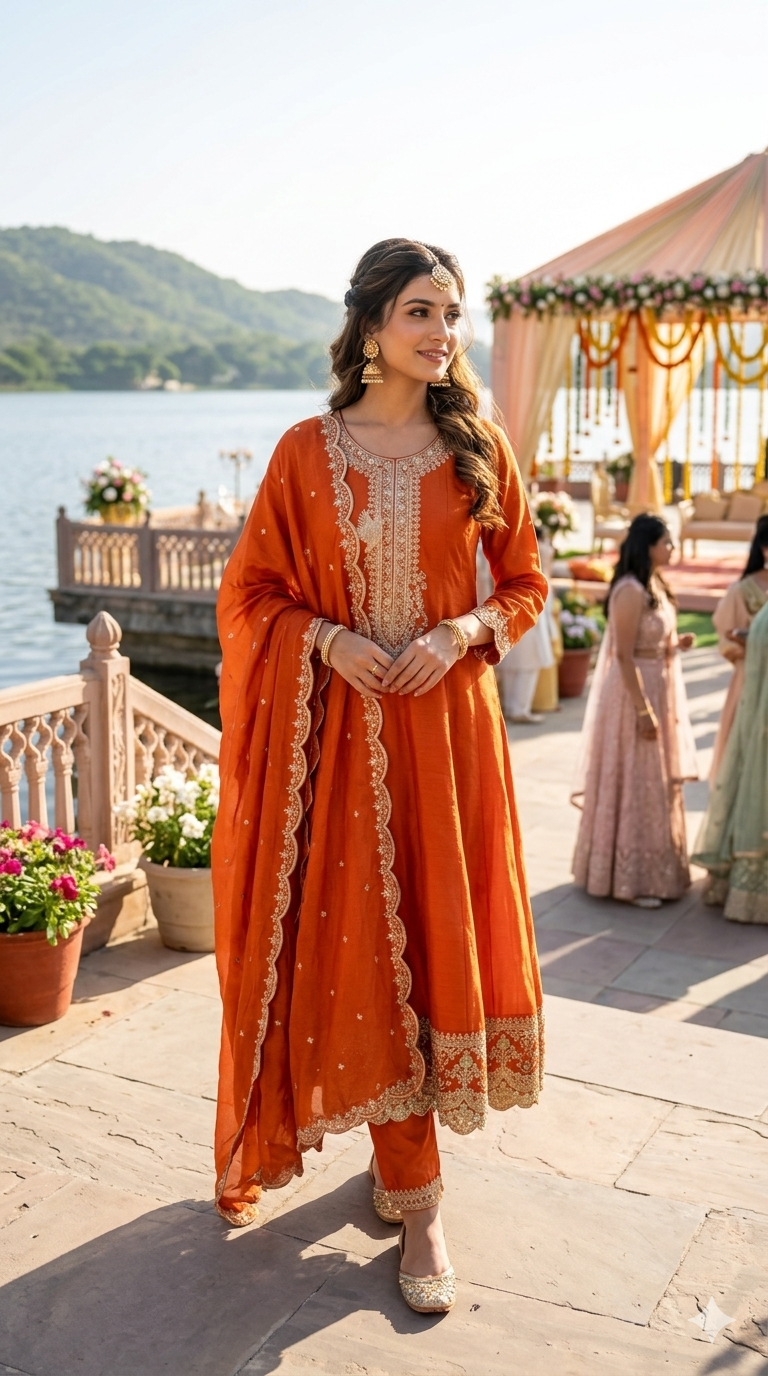 Anarkali suit with dupatta