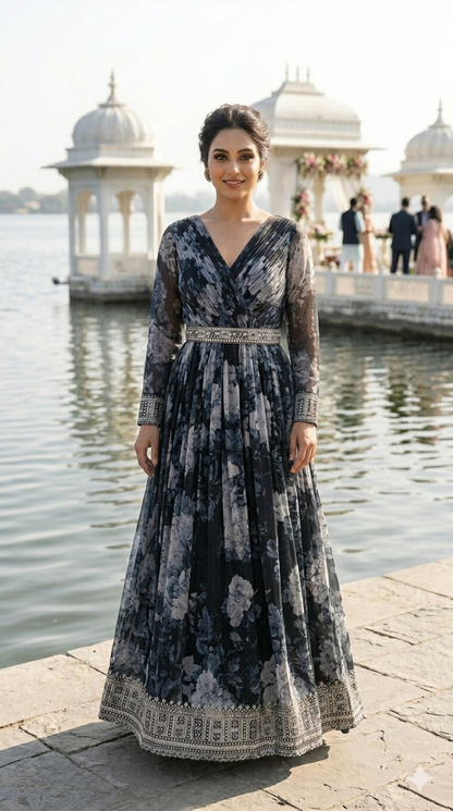 Georgette one piece gown