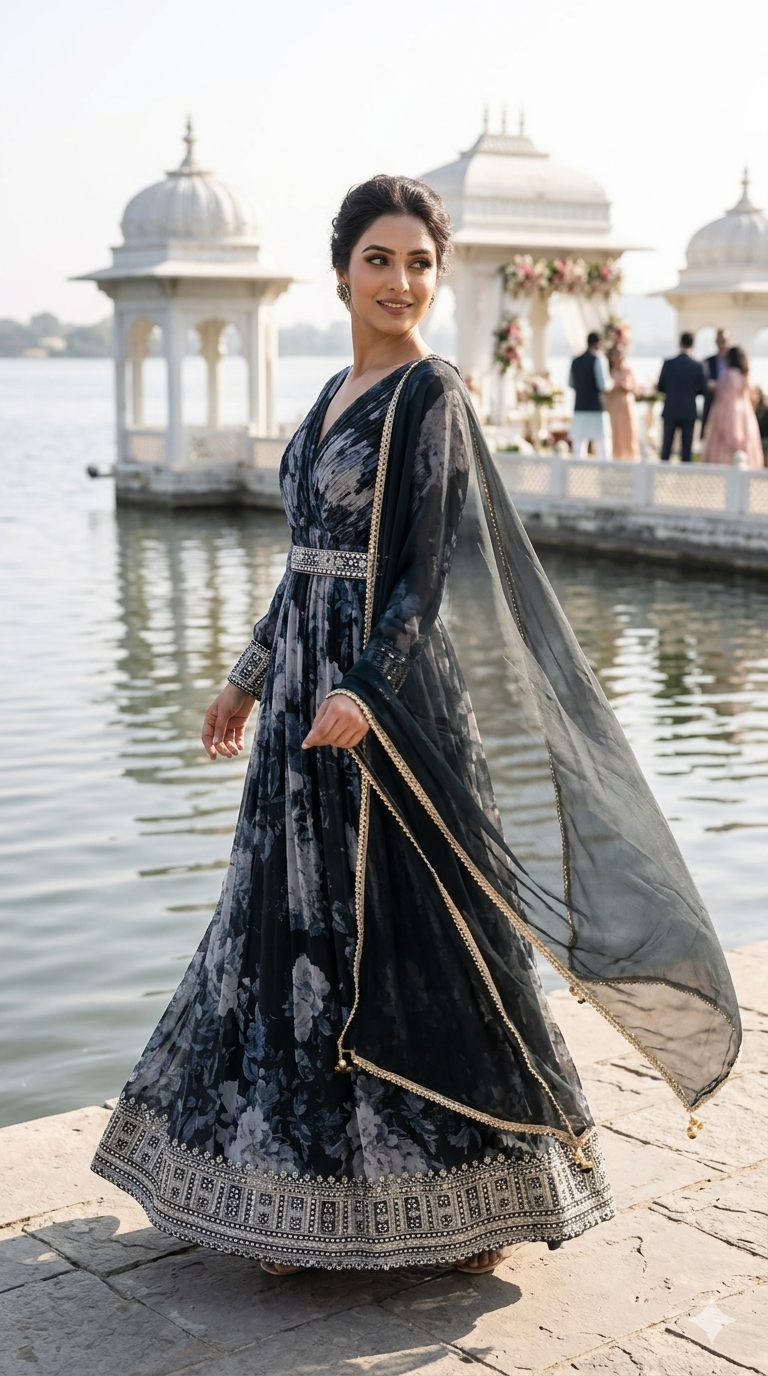 Georgette one piece gown