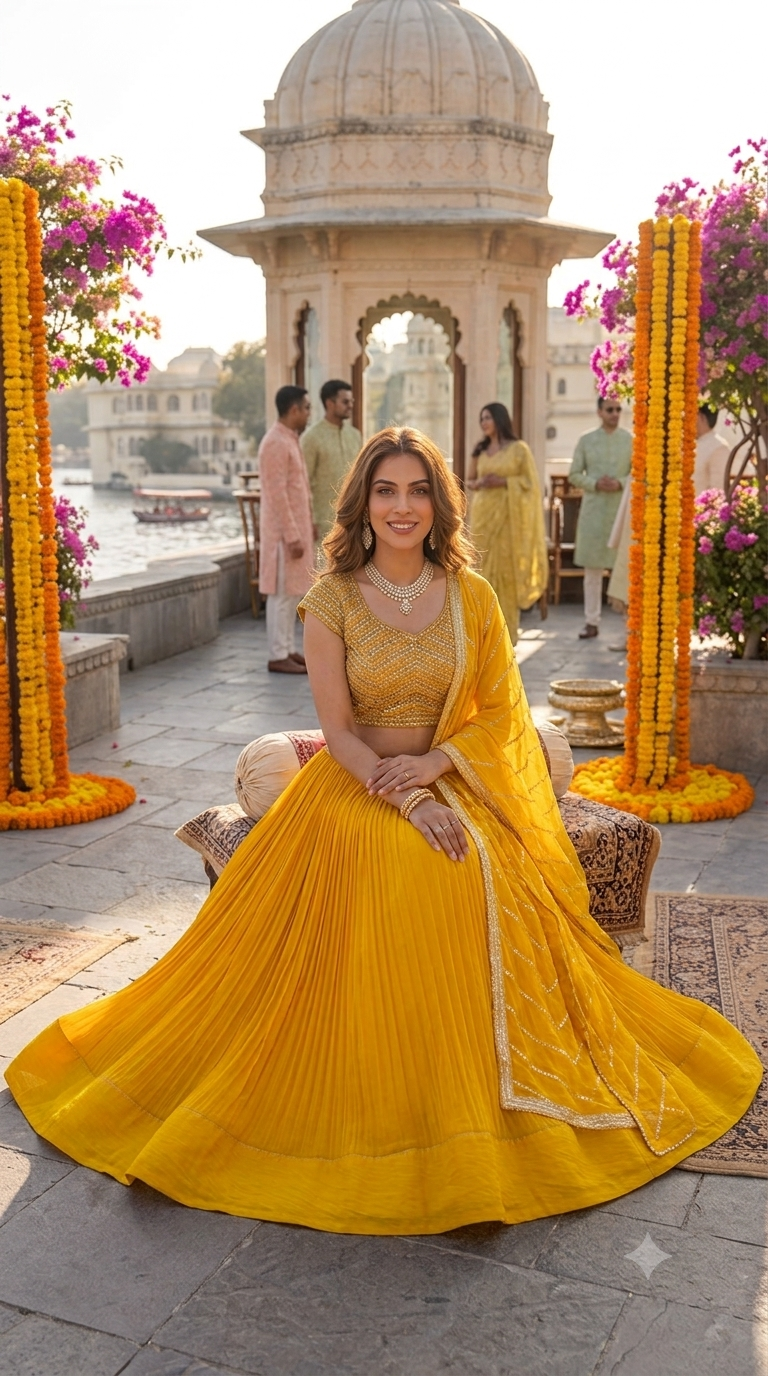 Haldi carnival lehenga set