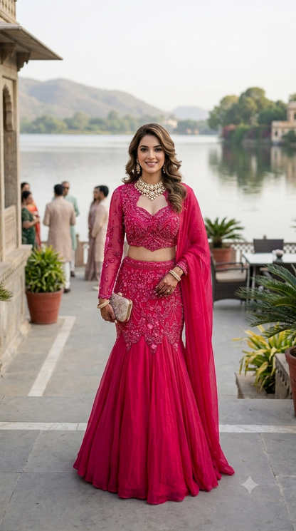 Fishchut chinon lehenga set