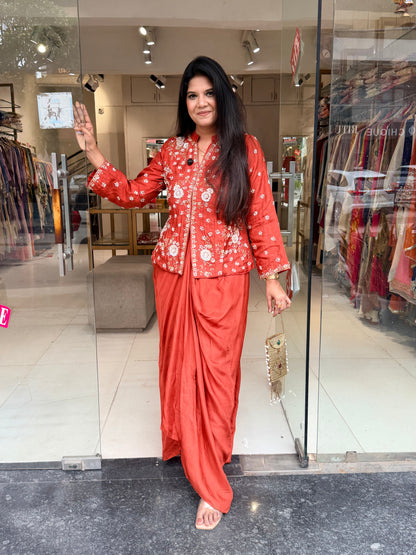 Embellished indo western dress