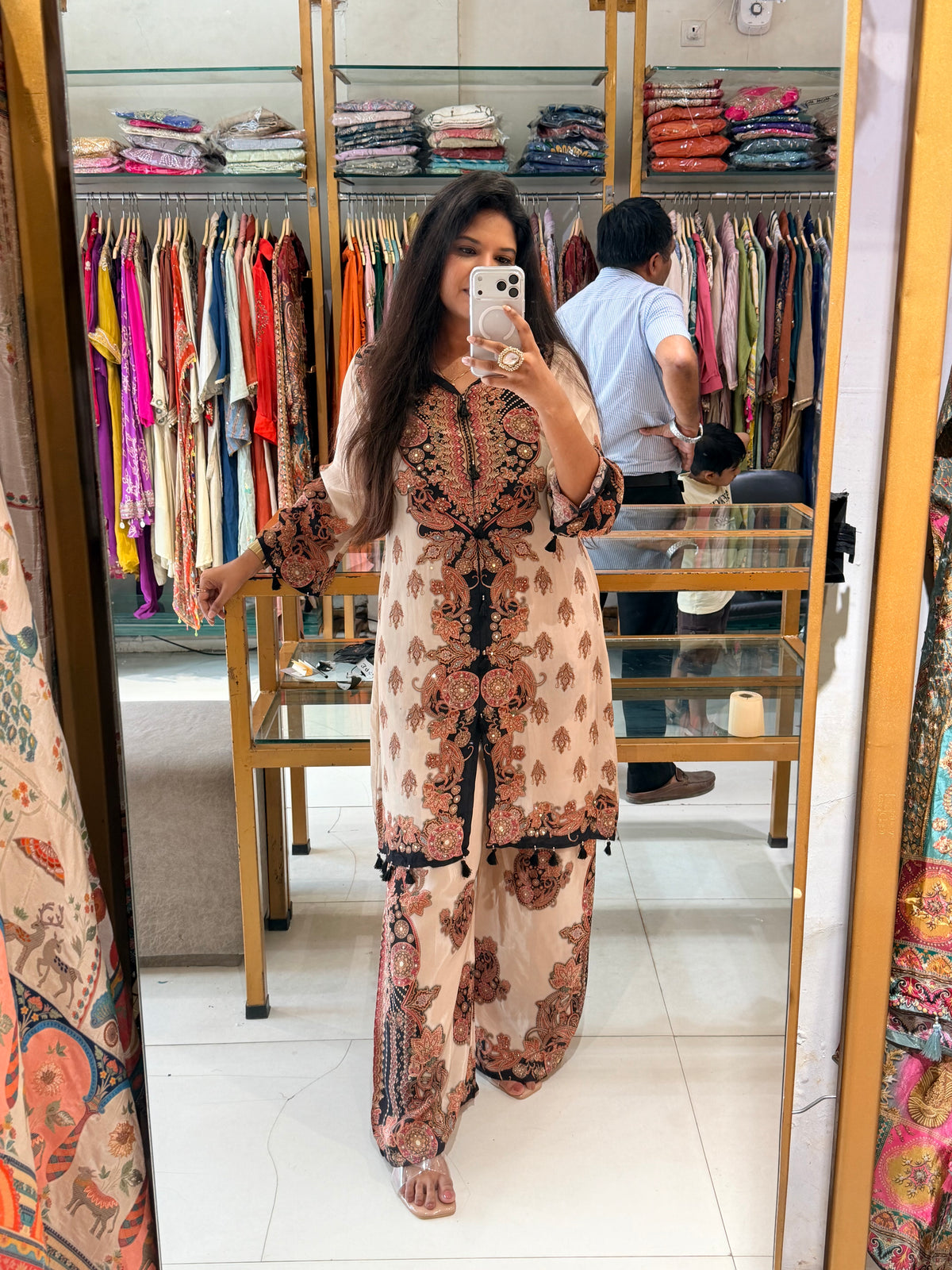 Natural crepe co-ord set