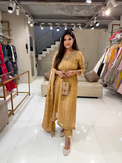 Tissue anarkali suit