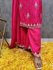 SIMRAN CHERRY EMBROIDED PLAZO SUIT