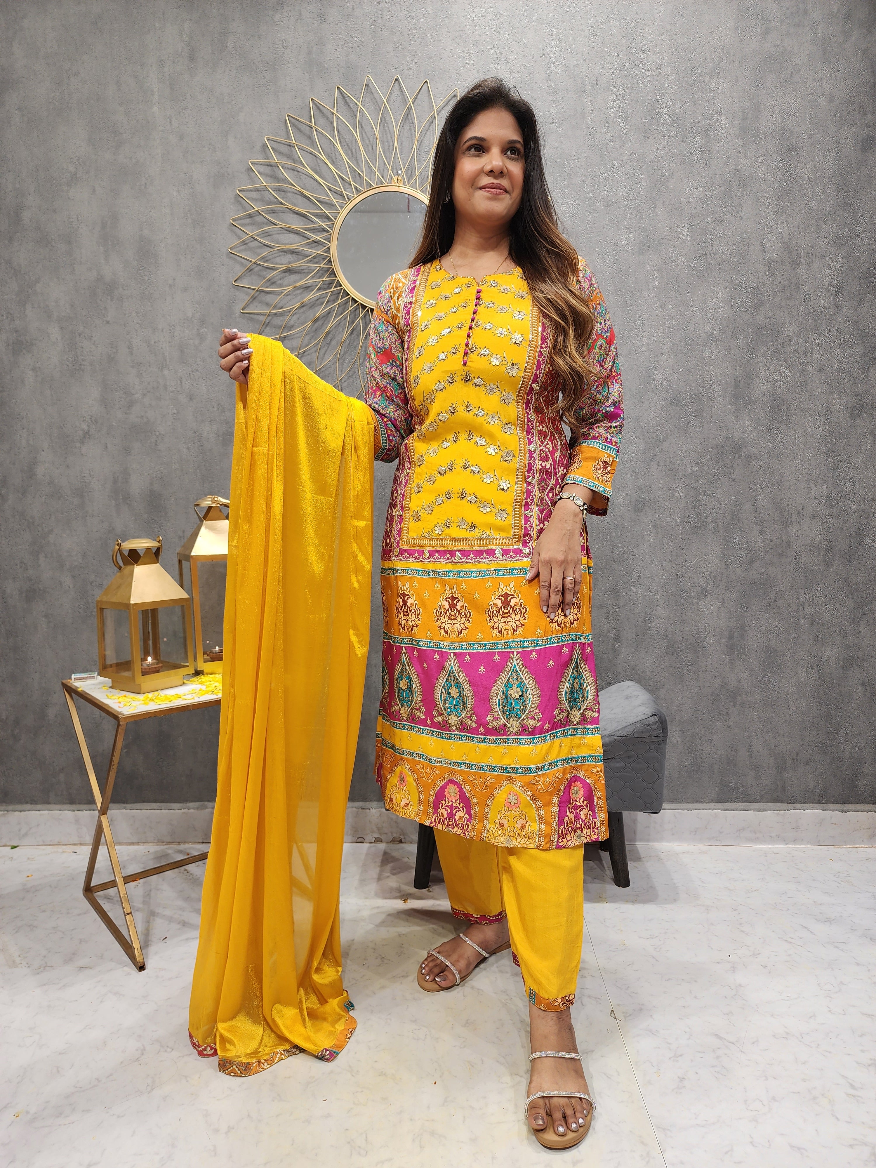 Yellow on sale colour punjabi