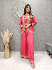 REHMAT CARROT EMBROIDERED CO-ORD SET
