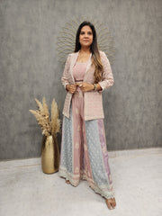 SHADES OF ONION MULTI 3PC INDO-WESTERN DIVIDER DRESS