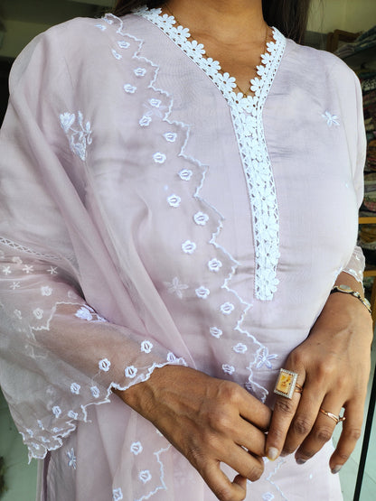 Light pink pakistani straight suit