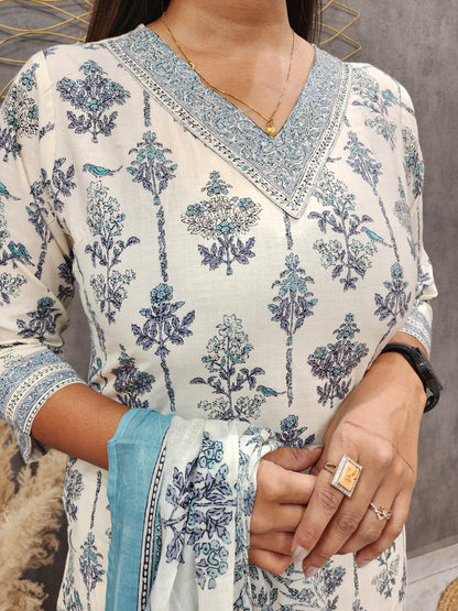 Saadgi jaipuri print afghani suit