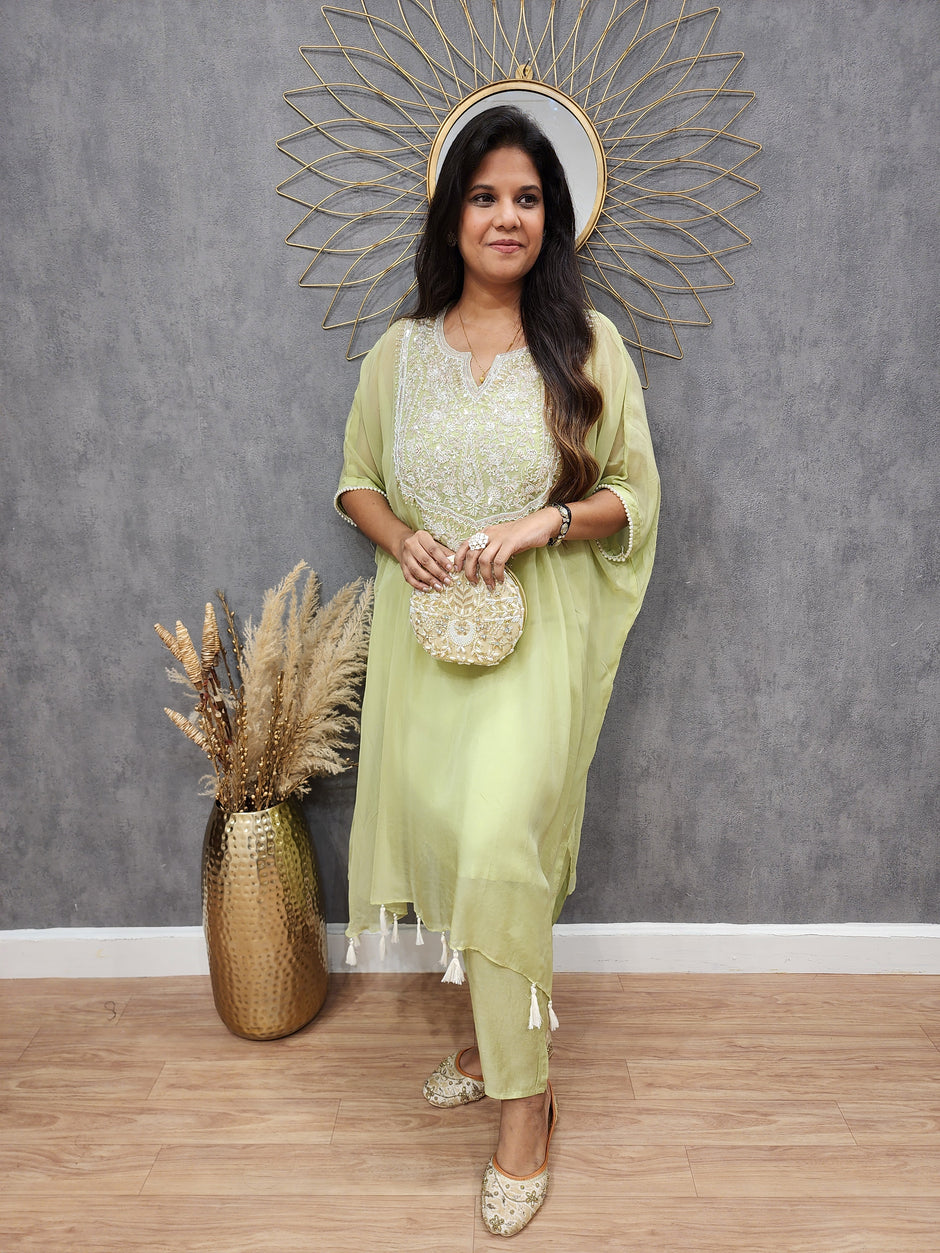 Rs 4950 Sahiba stitched Emb 3 piece ~ [Chest 20] [Length 35] MEDIUM main image 1