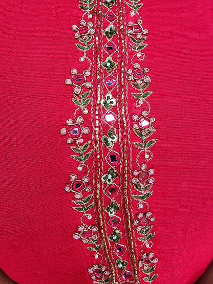 Ruksaar pink hand embroided anarkali suit