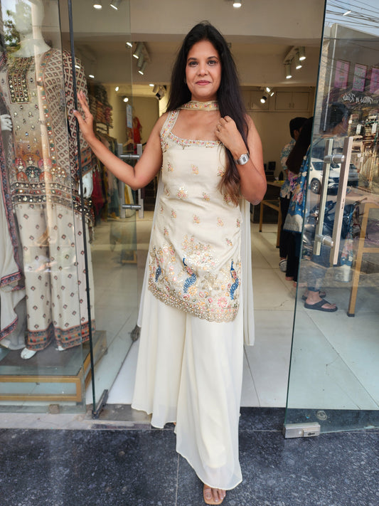 Shehnaaz peacock sharara suit