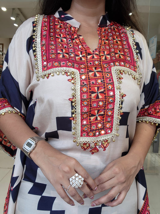 Banjara geometrical print kaftaan