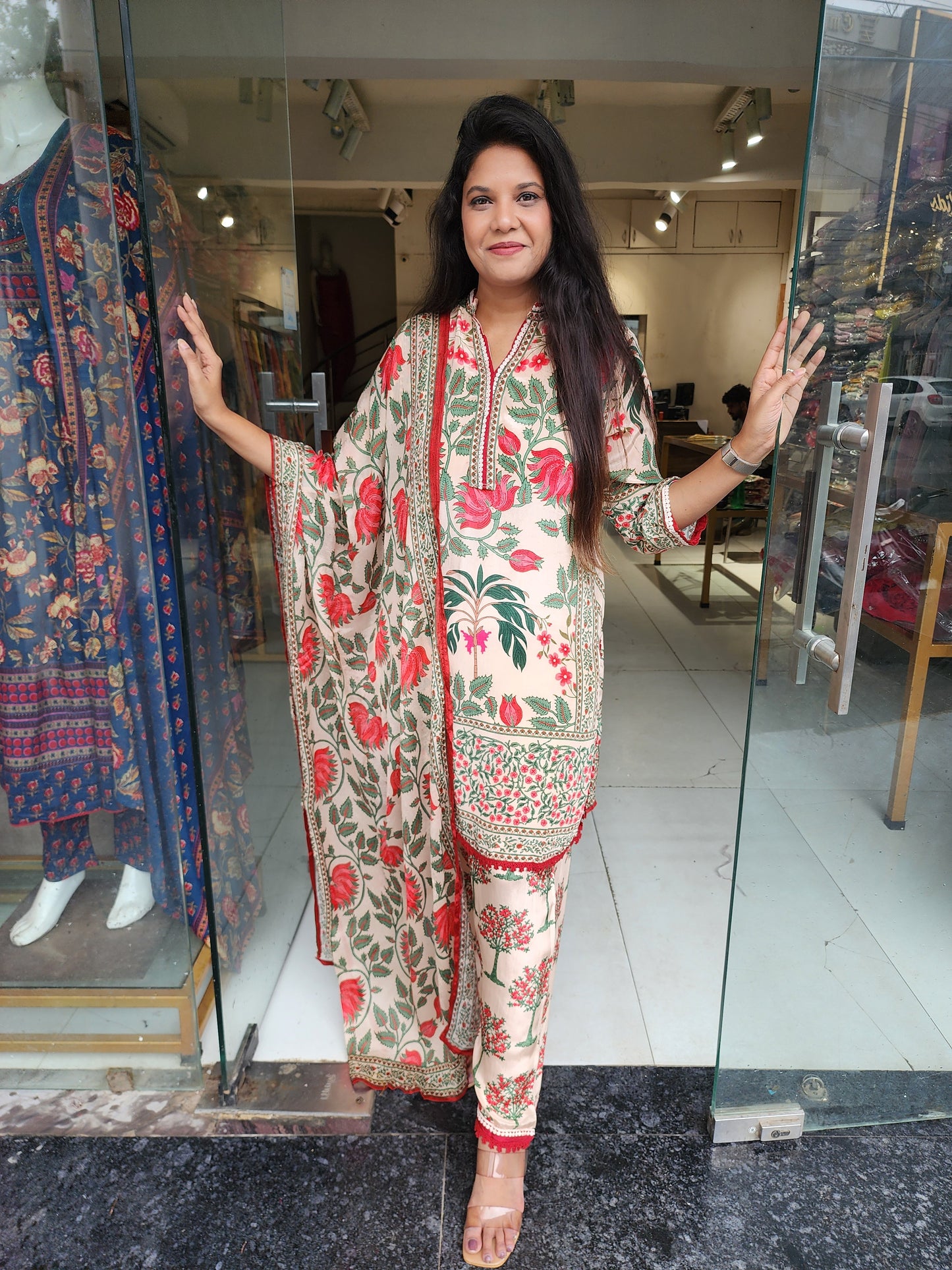 Farshi salwar floral printed suit