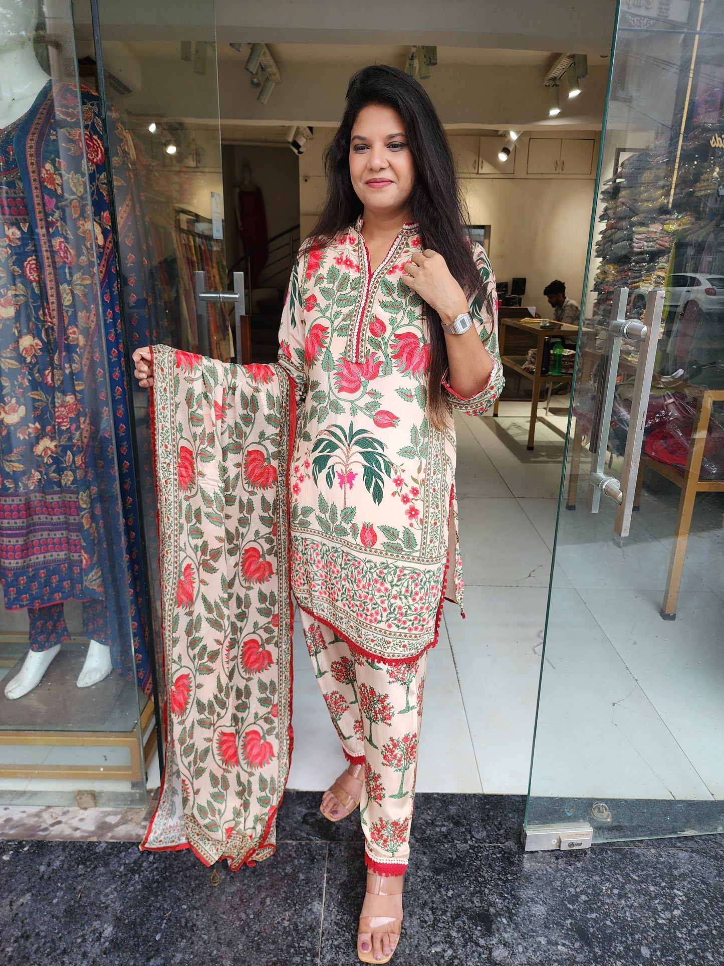 Farshi salwar floral printed suit