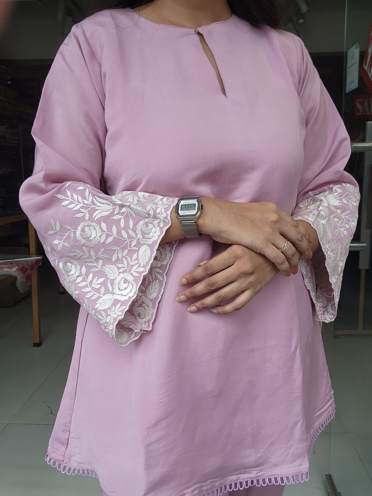 Pink indowestern co-ord set