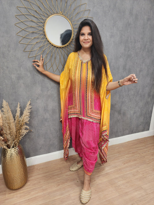 Jugni kaftaan style dhoti suit