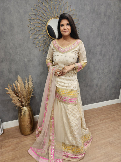 Royal ivory indowestern skirt dress