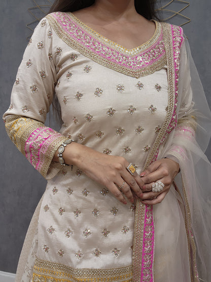 Royal ivory indowestern skirt dress