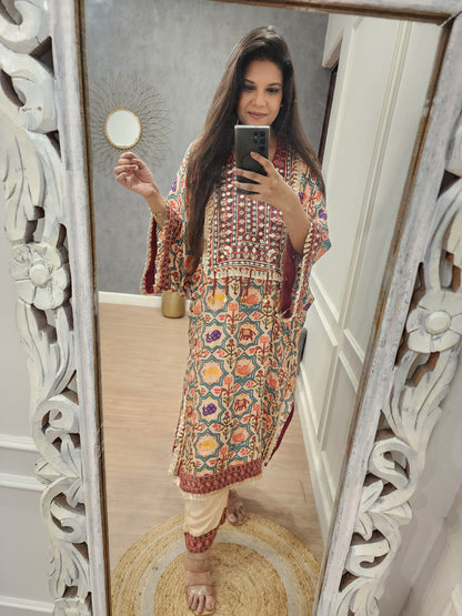 Printed paisley Baggy long kaftan set
