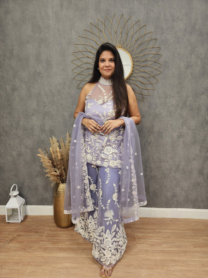 Princess Lavender halter neck divider dress