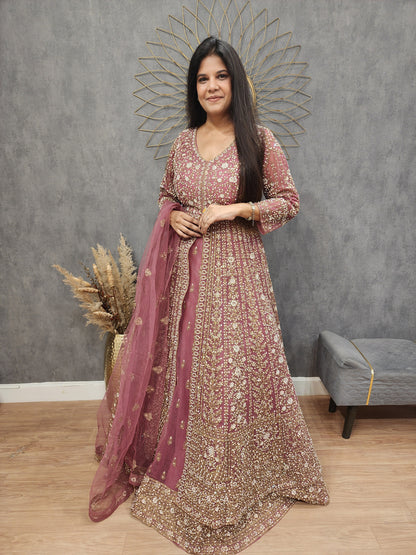 Jodha carrot centre slit indowestern dress
