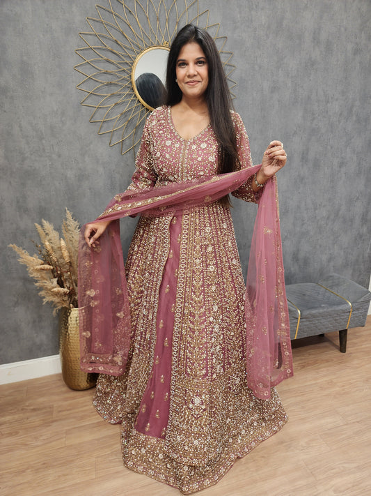 Jodha carrot centre slit indowestern dress