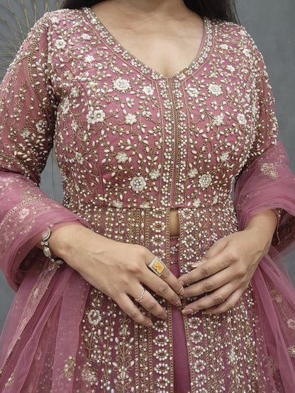 Jodha carrot centre slit indowestern dress