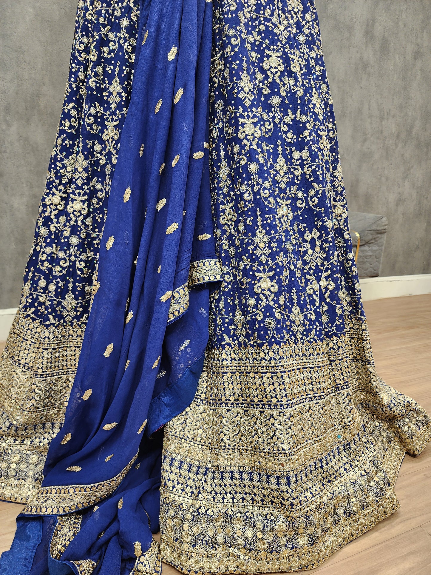Meera  blue anarkali suit