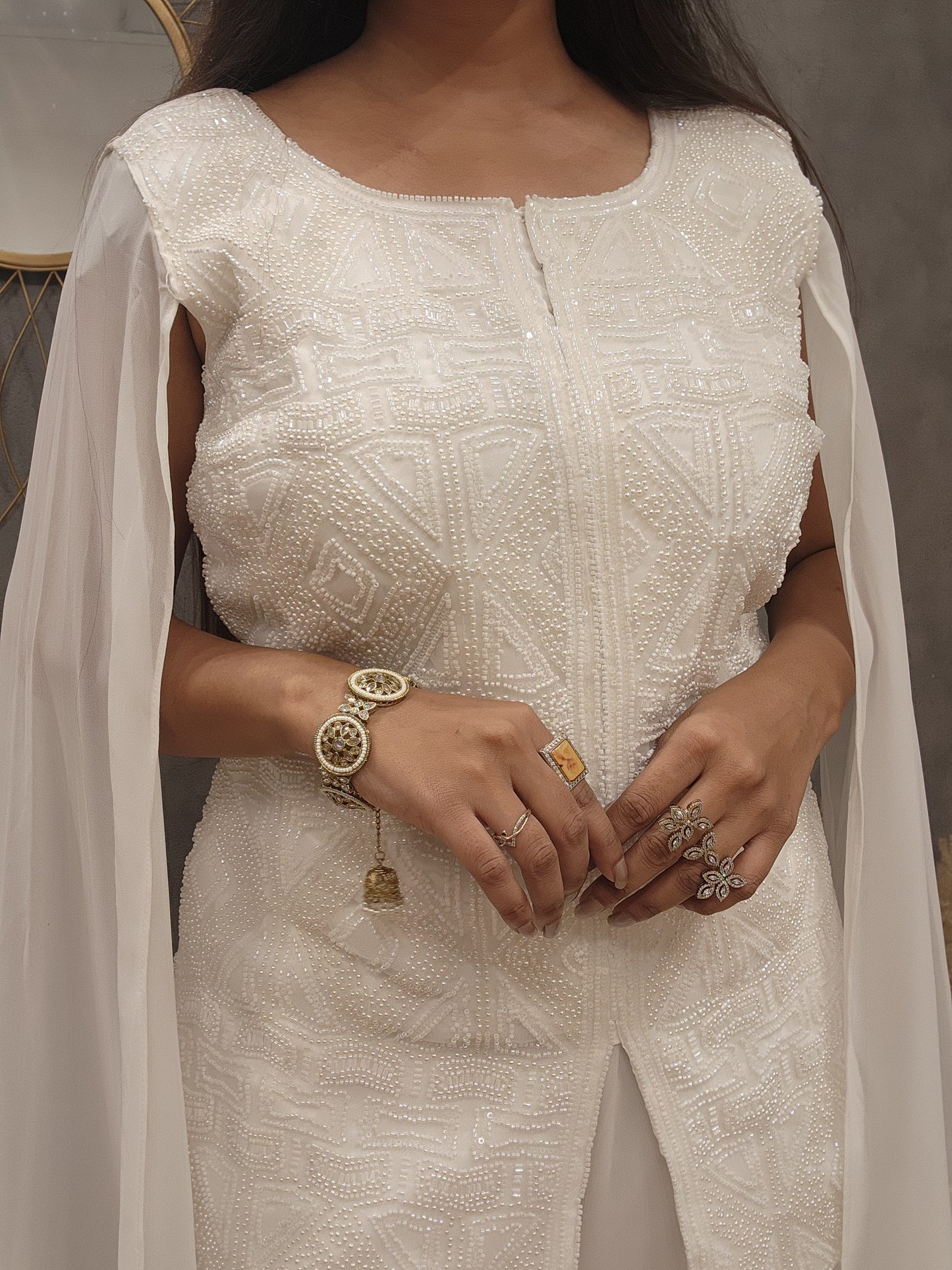 Long sleeves Embroided co-ord set