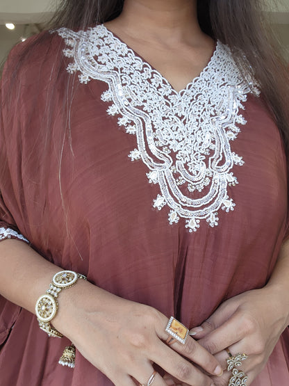 Brown ombre kaftaan suit