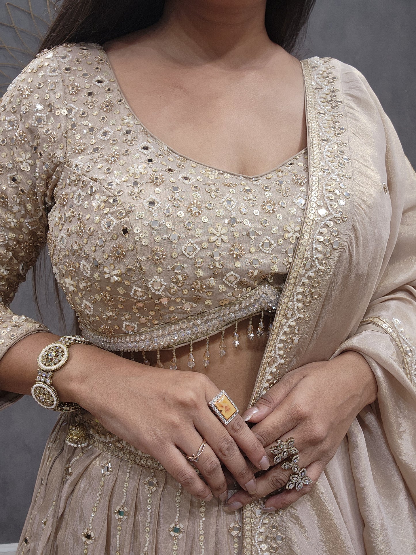 Jannat Ivory lehenga set