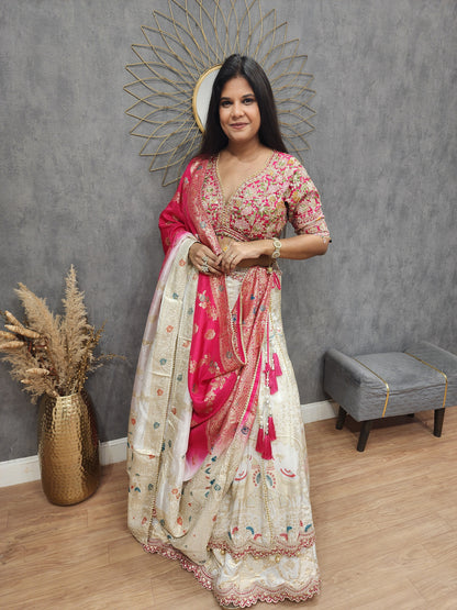 Mastani double layer banarasi lehenga